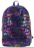 Kaukko Shine Üç Bölmeli Lacivert XOXO Desenli Sırt Çantası - K1779 thumbnail 2