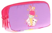 Kaukko Kids Kırmızı Mor, Dondurma Temalı, Kız Çocuk Üç Gözlü Okul Kalem Çantası - L8247 thumbnail 1