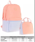 Kaukko Quick Somon Kapitone Detaylı Okul Çantası ve Isı Yalıtımlı Beslenme Seti - Kız Çocuk thumbnail 2