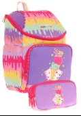 Kaukko Kırmızı Mor, Dondurma Temalı, Kız Çocuk Okul Çantası ve Kalem Çantası Seti - L5247+L8247 thumbnail 1