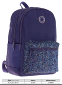 Kaukko Bright Kız Çocuk Taşlı Lacivert Üç Bölmeli Okul Çantası - K1808 thumbnail 6
