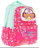 Kaukko Toys Kız Çocuk 3D Flamingo Şekilli İlkokul ve Günlük Sırt Çantası - Kırmızı Yeşil - L5235 thumbnail 1