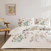 Taç Çift Kişilik Ranforce Nevresim Takımı Elowen Yeşil - 1