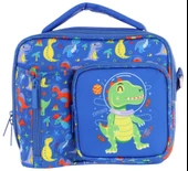 Kaukko Erkek Çocuk, Mavi Yeşil, Dinazor Baskılı Isı Yalıtımlı Üç Bölmeli (Matara Cepli) Okul Beslenme Çantası L7262 thumbnail 2
