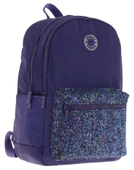 Kaukko Bright Kız Çocuk Taşlı Lacivert Üç Bölmeli Okul Çantası - K1808 thumbnail 1