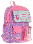 Kaukko Kız Çocuk Peluş Flamingolu İlkokul Okul Sırt Çantası - Mor Pembe - L5240 thumbnail 1