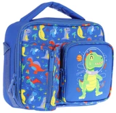Kaukko Erkek Çocuk, Mavi Yeşil, Dinazor Baskılı Isı Yalıtımlı Üç Bölmeli (Matara Cepli) Okul Beslenme Çantası L7262 thumbnail 1