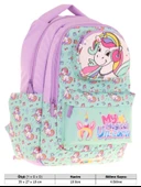 Kaukko Toys Kız Çocuk 3d Unicorn Şekilli İlkokul ve Günlük Sırt Çantası - Turkuaz - L5234 thumbnail 4