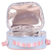 Kaukko Kız Çocuklar İçin Isı Yalıtımlı Thermo Beslenme Çantası - Mavi Turuncu- Çizgili - K9040 thumbnail 3