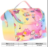 Kaukko Kids Isı Yalıtımlı, Silikon Aksesuarlı Beslenme Çantası - Mavi Sarı - Kız Çocuk - L7244 thumbnail 4