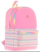 Kaukko Brush Üç Bölmeli Kız Çocuk Pembe Çok Renkli Okul Çantası - K1823 thumbnail 1