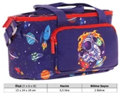 Kaukko Kids Thermo Isı Yalıtımlı Erkek Çocuk Astronot Baskılı Lacivert Kırmızı Beslenme Çantası L7267 (İki Bölmeli) thumbnail 4