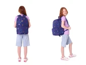 Kaukko Shine Kız Çocuk Yaprak Desenli Lacivert İlkokul, Ortaokul Sırt Çantası ve Kalemlik Seti - 3