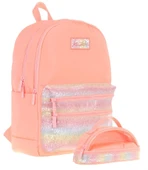 Kaukko Magic Dreams Okul Sırt Çantası ve Şeffaf Kalem Çantası Seti - Kız Çocuk - Somon thumbnail 1