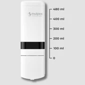 Mulpex 480 ml Beyaz Duvara Monte Sıvı Sabun Dispenseri | Premium Kalite ABS Gövde, Anahtarlı, Şık ve Güvenli - 1