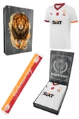 Galatasaray Orijinal Lisanslı 2024/25 5 Yıldızlı Beyaz Deplasman Taraftar Forma + Şal Kaşkol Set Hediyelik Ahşap Kutulu thumbnail 1