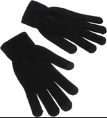 Erkek Triko Dokuma Eldiven - Siyah thumbnail 1