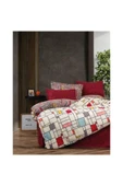 Modern Ranforce Çift Kişilik Nevresim Takımı Joya-bordo - 1