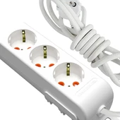 3'lü 1 metre kablolu grup priz anahtarsız "çocuk korumalı" thumbnail 2