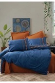 Emh Folk Art Çift Kişilik Nevresim Takımı Lusso Lacivert thumbnail 1