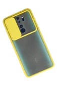Xiaomi Redmi Note 8 Pro Kılıf Palm Buzlu Kamera Sürgülü Silikon - Sarı - 2