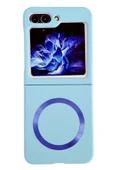 Samsung Galaxy Z Flip 5 Kılıf Mata Fold Kapak - Sierra Blue - 1
