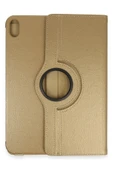 iPad 2022 10.9 (10.nesil) Kılıf 360 Tablet Deri Kılıf - Gold - 1