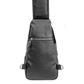 Lederax Ld177 Yıkama Deri Çift Taraf Askılı Göğüs Çantası Bodybag - 4