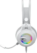 Havit Gamenote H2040D Rgb Aydınlatmalı Mikrofonlu Gaming Oyuncu Kulaklığı - 3.5mm Jack + USB - Beyaz - 2
