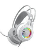 Havit Gamenote H2040D Rgb Aydınlatmalı Mikrofonlu Gaming Oyuncu Kulaklığı - 3.5mm Jack + USB - Beyaz - 1