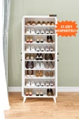 AEKA Ae-1088 Patentli İmaj Beyaz Ayakkabılık, 9 Raflı, Ayaklı, 4 Kapaklı Çok Amaçlı Dolap, Kiler Dolabı thumbnail 1