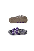 GEZER Kadın Mor-beyaz Çift Tokalı Kaymaz Taban Günlük Havuz- Deniz- Plaj -sahil Yürüyüş Terliği thumbnail 3