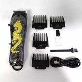 WAER Profesyonel Şarjlı Saç Sakal Tıraş Makinesi - WA-0191 Altın Ejderha Tasarımlı - 2