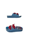 GEZER Unısex Çocuk Mavi-Kırmızı Çift Tokalı Ultra Hafif Günlük Terlik gzeer45-77 thumbnail 1