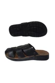 CANER Erkek Siyah Önü Kapalı Ortopedik Taban Günlük Terlik cnrr658-00 thumbnail 5