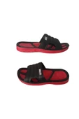 Byron Unisex Siyah-Kırmızı Kaymaz Taban Terlik thumbnail 1