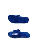 Byron Brn B050-10 Unisex Lacivert Beyaz Kaymaz Taban Deniz Plaj Havuz Günlük Yürüyüş Terlik thumbnail 3