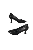 Nirvana Shoes Kadın Siyah Kısa Kadeh Topuklu Abiye Ayakkabı thumbnail 1