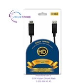 IDPH-18T Displayport To Hdmi Kablo 1.8mt thumbnail 1