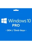 MICROSOFT Windows 10 Pro OEM Key Lisans Anahtarı Ömür Boyu - 1