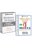 MICROSOFT Office 2019 Pro Plus Lisans süresiz + Windows 10 Home Single Language Lisans süresiz - SMS Teslim. thumbnail 1