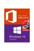 MICROSOFT Windows 10 Pro Lisans Key+office 2019 Key Windows Yüklü Sandisk 16 Gb Usb - 1