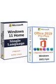 MICROSOFT Office 2019 Pro Plus Lisans süresiz + Windows 11 Home Single Language Lisans süresiz - SMS Teslim. thumbnail 1