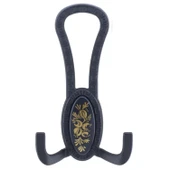 Palmira Portmanto Vestiyer Duvar Askısı Metal Dolap Elbise Askılığı Mat Siyah Desenli thumbnail 6