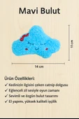 Kedi OyuncağıCatnip ve Zilli İnteraktif, Rahatlatıcı Oyun Arkadaşı - Mavi Bulut - 2