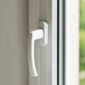 Beyaz PVC Pencere Kolu Pimapen Uyumlu, Sağ-Sol Açılır, Yedek Balkon Vidalı Plastik Kol Mekanizması thumbnail 1