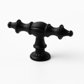 Şehzade Kulp Düğme Mobilya Mutfak Çekmece Kulpları Dolap Kulpları Kapak Kulpu Kulbu Siyah Metal thumbnail 1