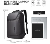 Fature Aesthetics 15.6" Notebook Su geçirmez Dayanıklı Seyehat Sırt Taşıma çantası Siyah - 4