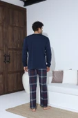 Boyraz Erkek Penye Süprem Uzun Kol Pijama Takımı - 4