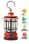 LED Şarjlı Kamp Lambası Işık Dimmer Ayarlı Askılı Portatif Işıldak El Feneri Gece Lamba Kırmızı PR20 thumbnail 2